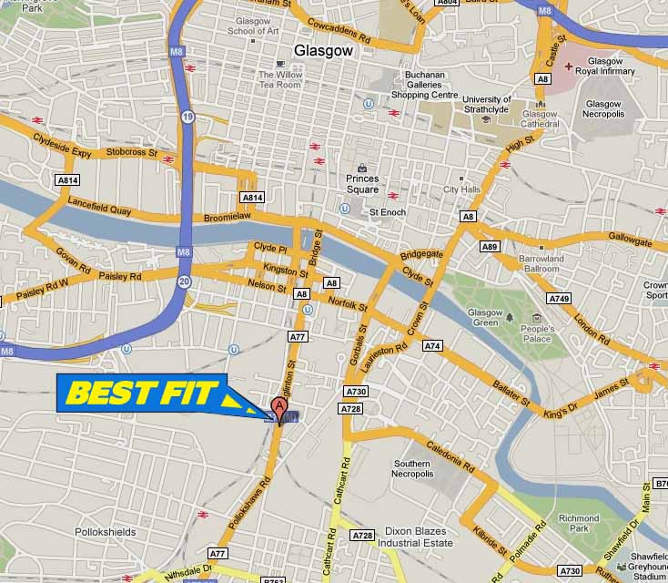 Seat Diagnostics and Servicing - Our Glasgow Service Site  is located just off the M8, a few minutes from the city centre on the main road on the South side of Glasgow.
